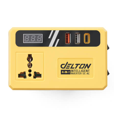 หัวแปลงปลั๊กไฟ (พร้อมแบตเตอรี่) DELTON รุ่น DC-AC150W ULTRAFLEX 20V 4AH_6